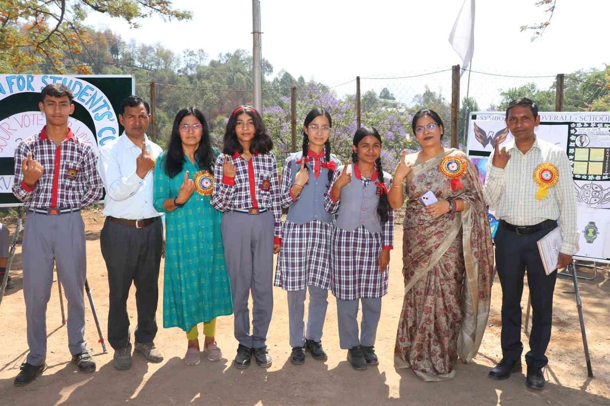 Student council elections in KV School Subathu