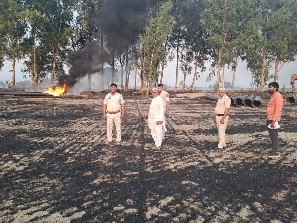 fire in PVC pipes
