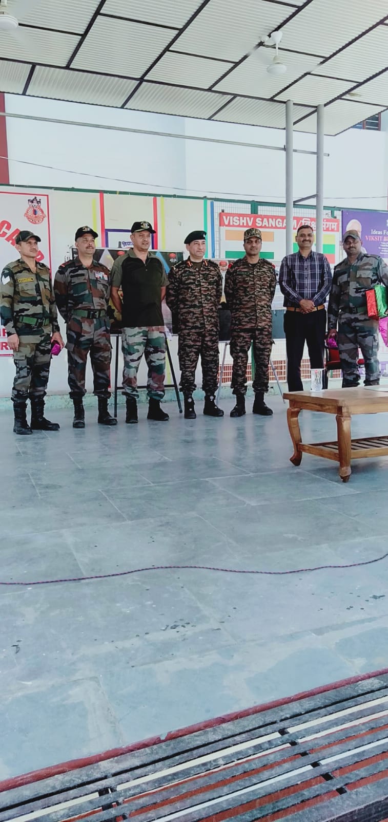 NCC cadets took training in using weapons