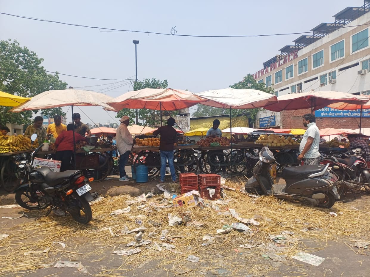 Pile of dirt outside the wholesale vegetable market