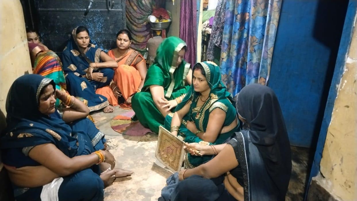 Mourning in the village on the death of two sadhus of Dinguri village
