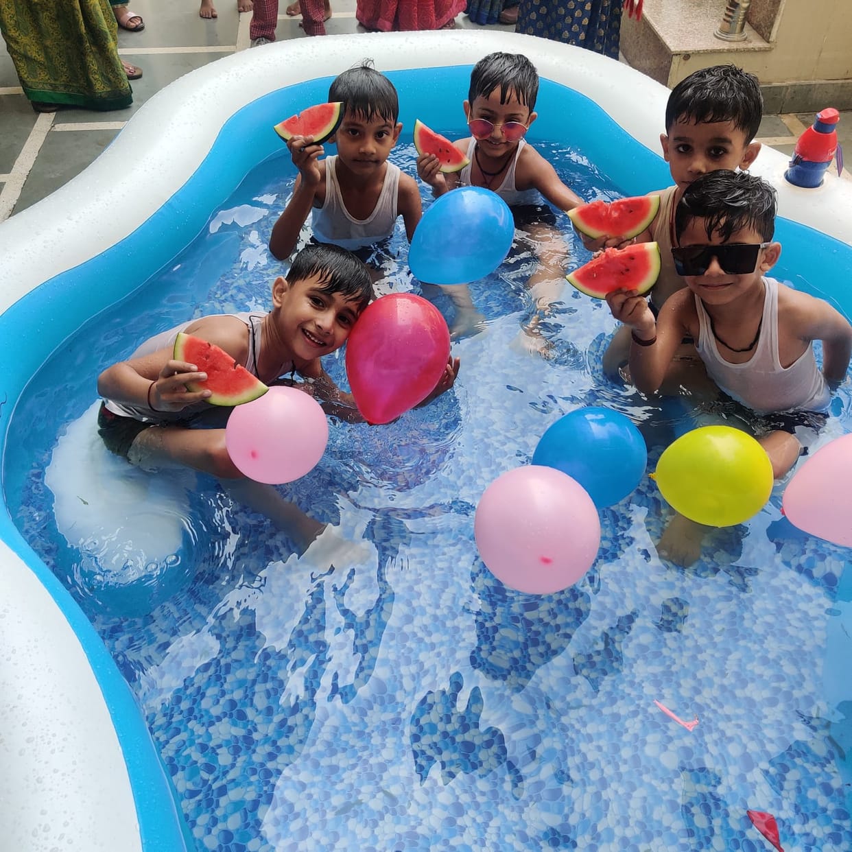 Children created a blast in the pool party