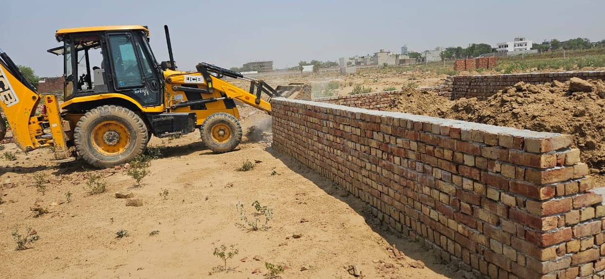 Encroachment removed from illegal colony being developed on 2 acres