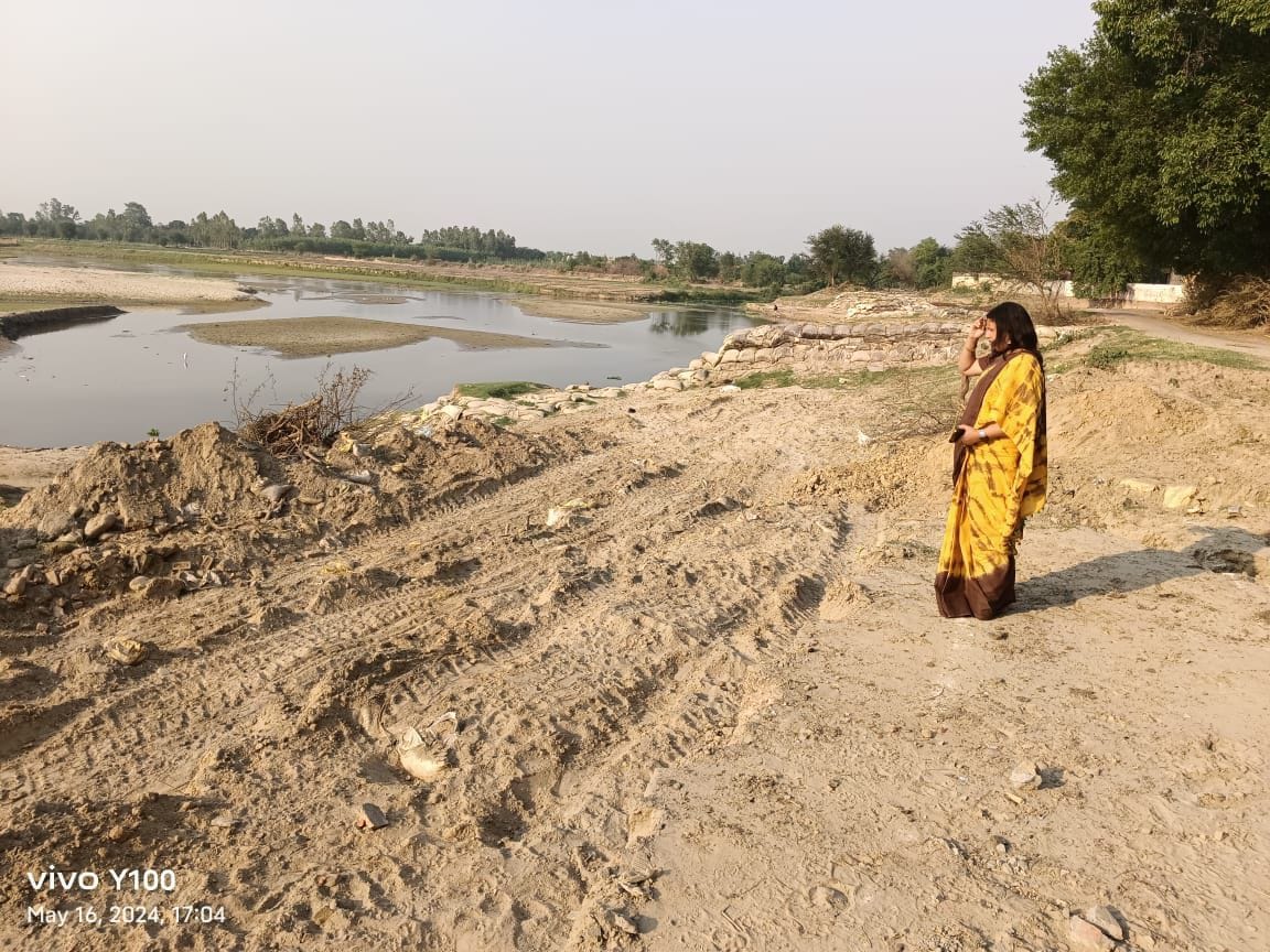 Construction of stairs started at Brahmachari Ghat