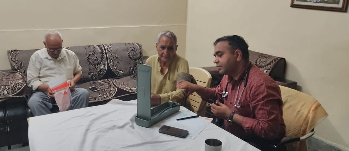 Examined and counseled patients in the camp