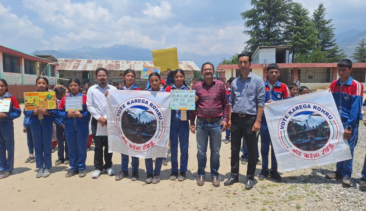 Tashi got first place in poster making competition, Anurag got first place in slogan writing.