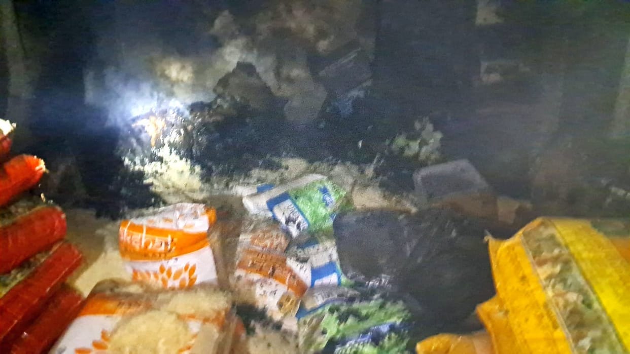 Fire in grocery store due to short circuit, loss worth lakhs of rupees