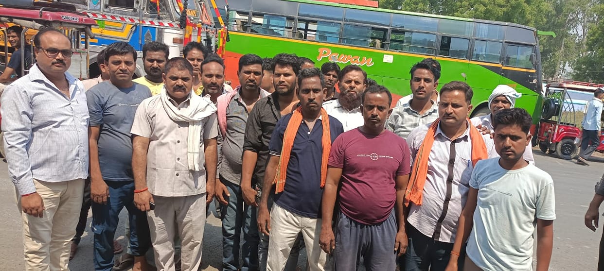 Drivers of private buses remained on strike for the second day in Bisalpur