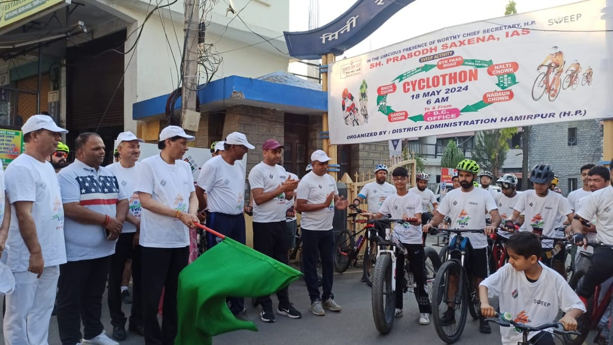 Youth gave message of voting through cycle rally