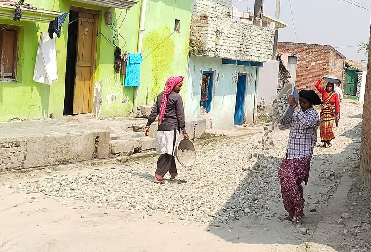 Road built, payment taken... then the bricks were uprooted