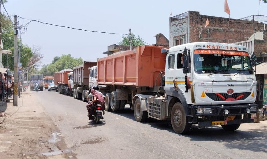 Today heavy vehicles will be stopped at the district border itself