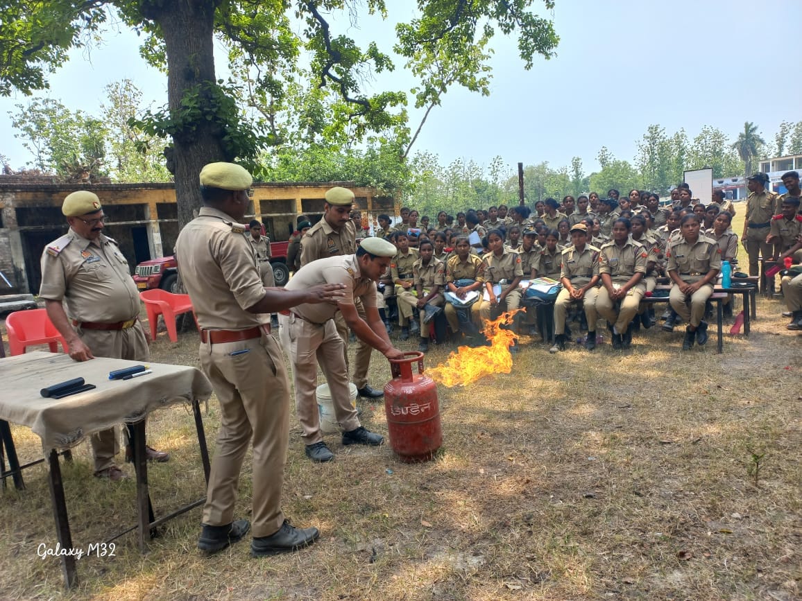 NCC cadets learned fire prevention tips