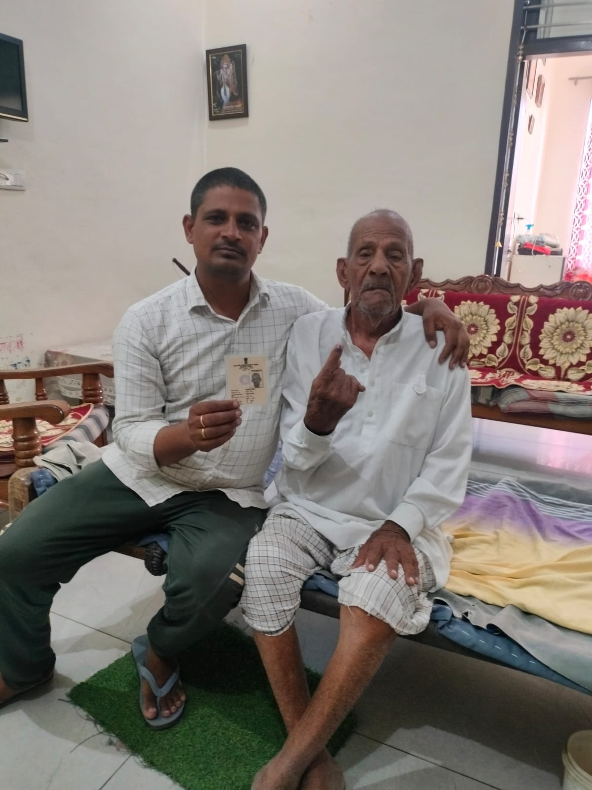 Voted at home by elderly and disabled people
