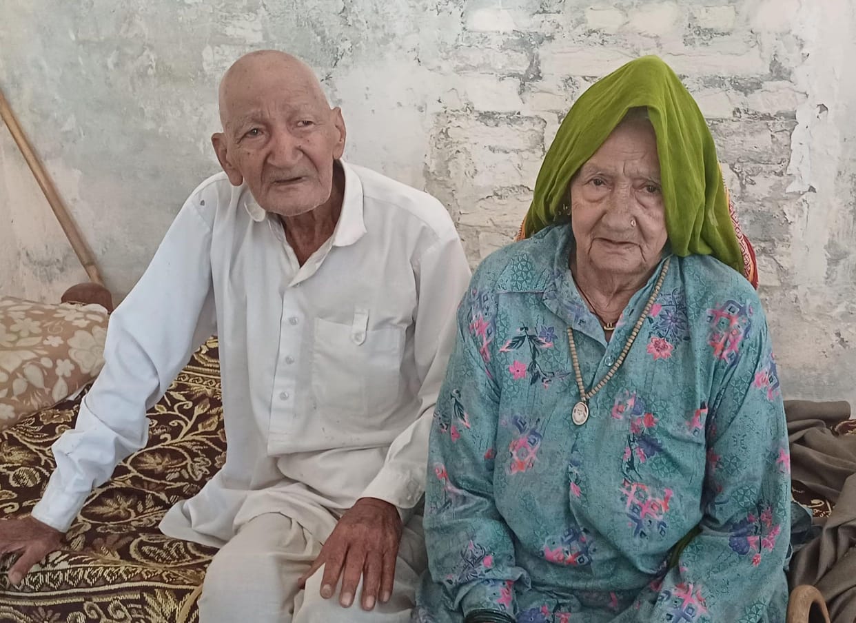 96 year old Maha Singh, 94 year old Channo voted at home
