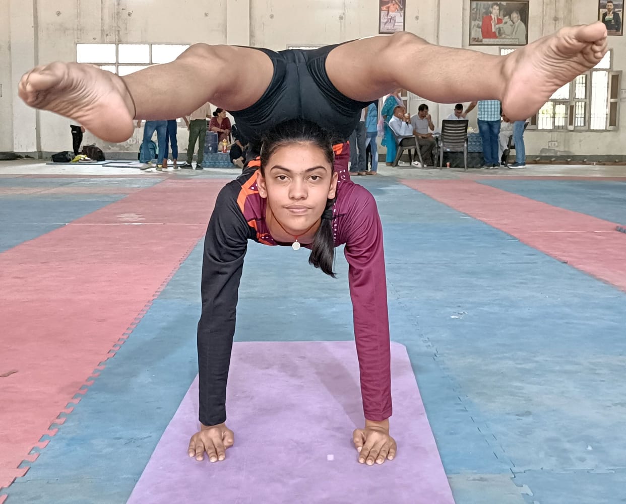 Pole winner of Government Secondary School Naurangabad in Yoga Olympiad