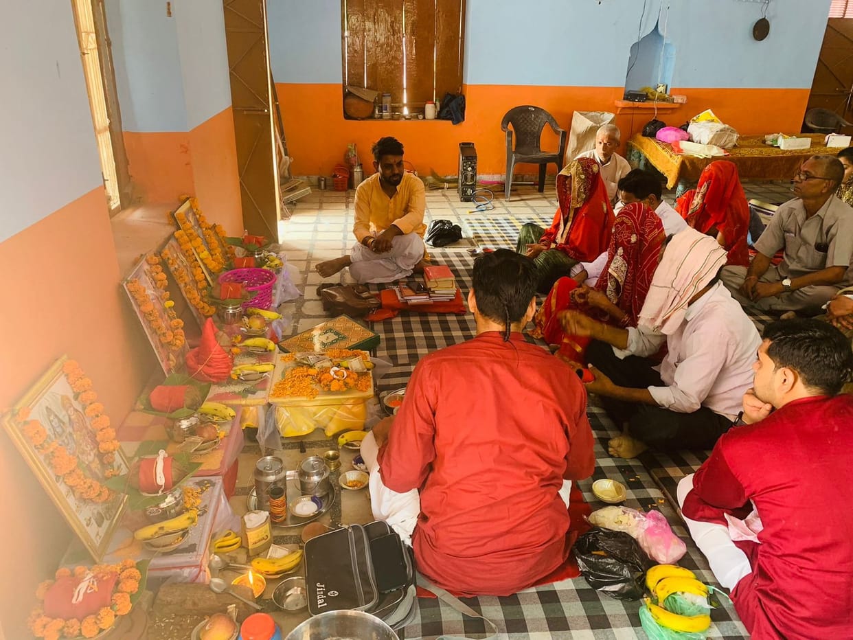 Jaladhivas on the occasion of idol prana pratishtha