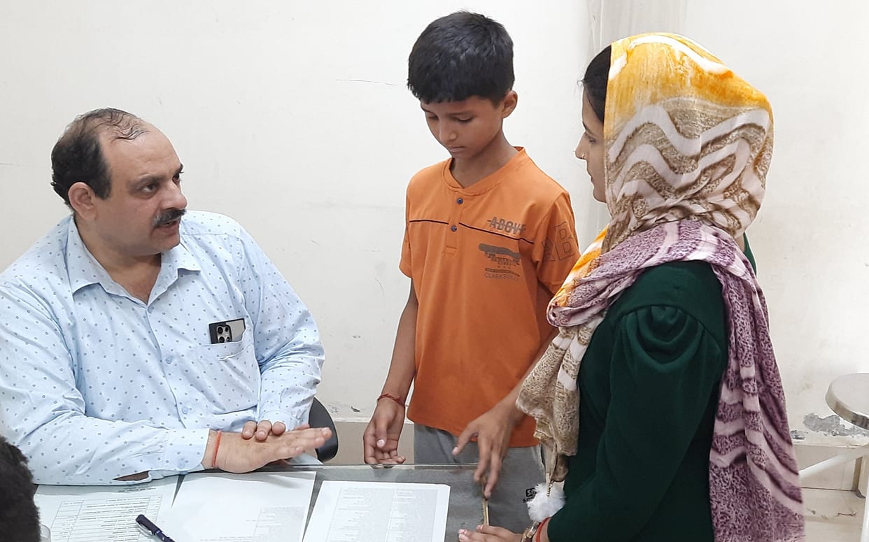 The effect of increasing heat is visible on children