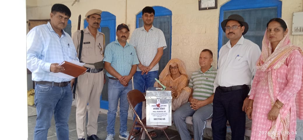 Voting started from home in all five assembly constituencies of Hamirpur.