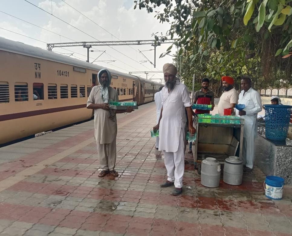 150 to 200 campers are providing water to the passengers every day