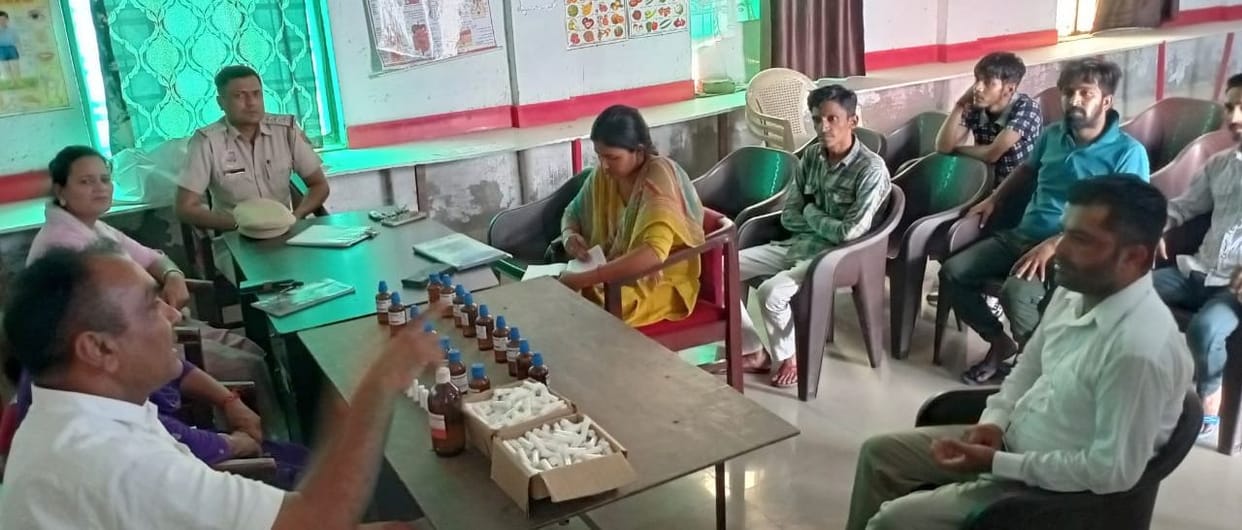 Counseling of 26 drug addicts and treatment started in the camp