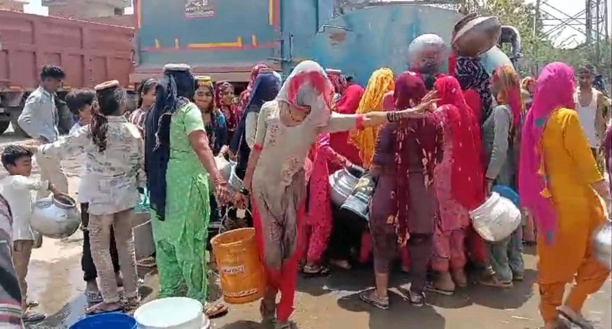 Residents of village Khanak, which gives crores of revenue to the government treasury, are quenching their thirst by buying water.
