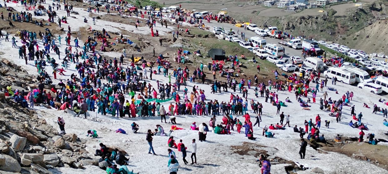 Tourist in Gramphu, Lahaul