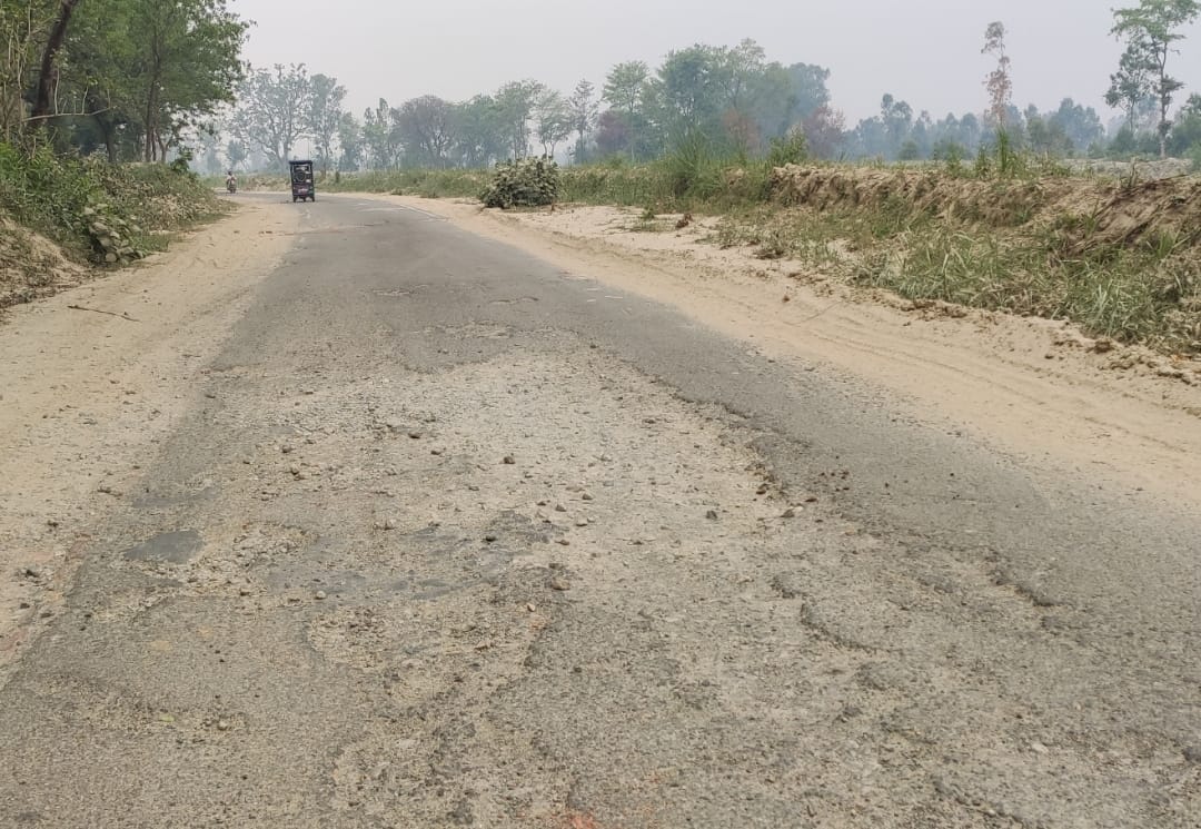 The contact road turned into potholes in just two years