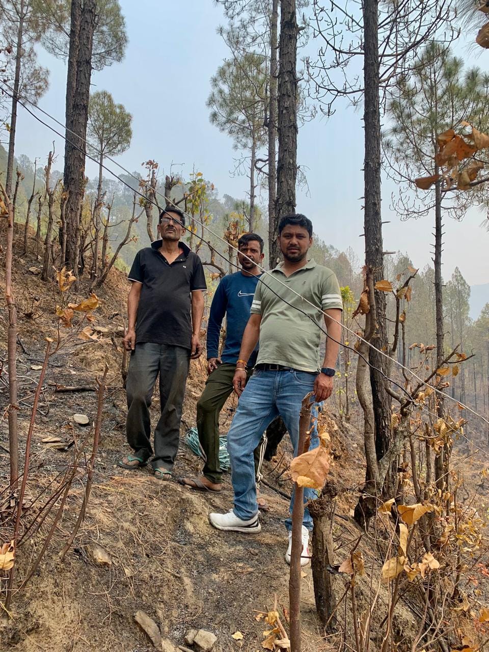 Hanging electric wires become a cause of danger in Mirtola.