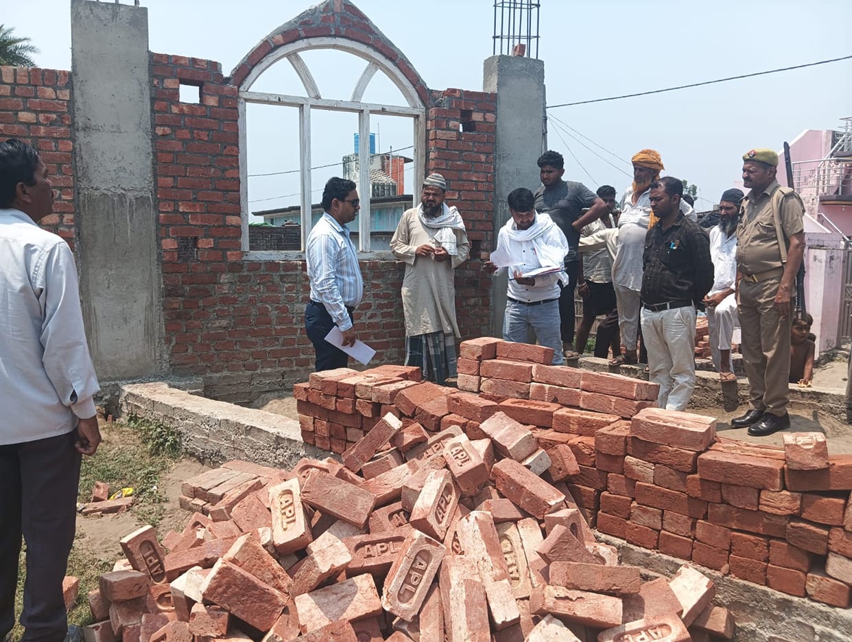 SDM stopped construction of religious place without permission
