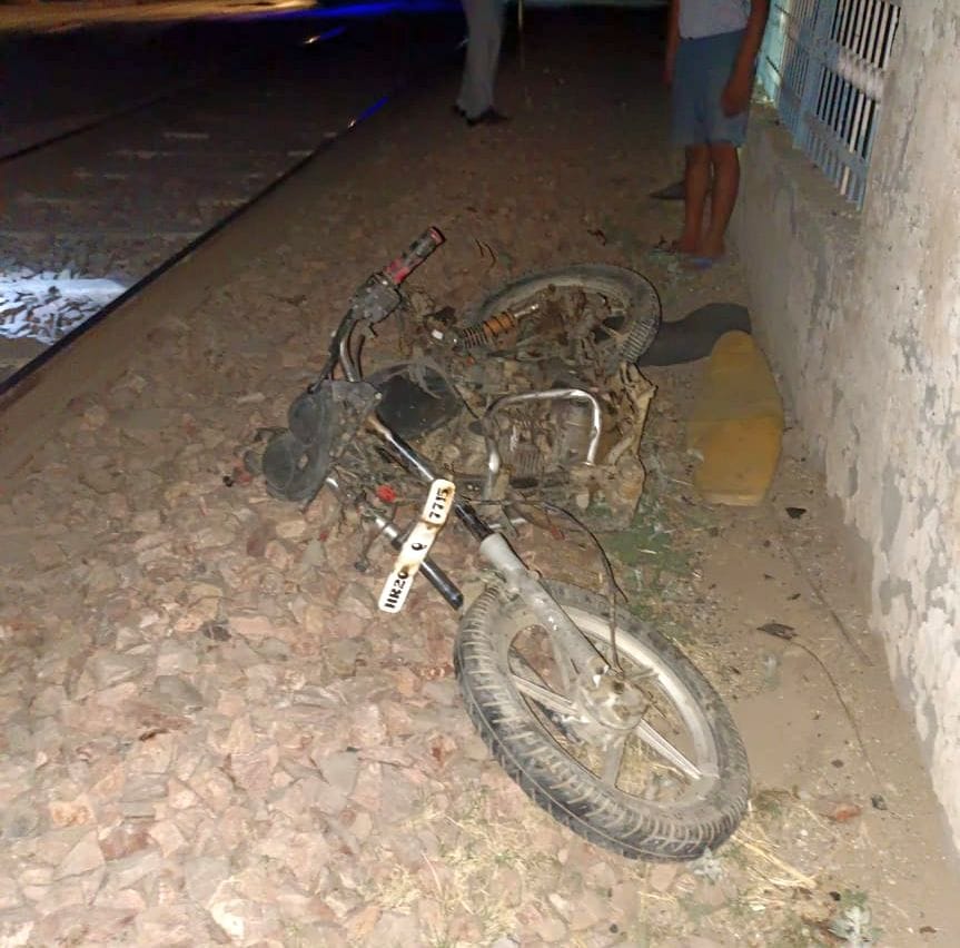 Youth and teenager riding a bike died after being hit by a train