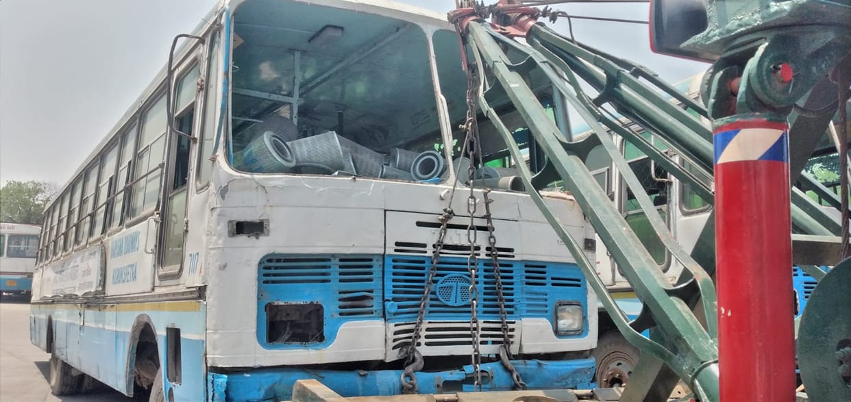 Condom buses started moving from the depot, problems of roadways drivers will be reduced.