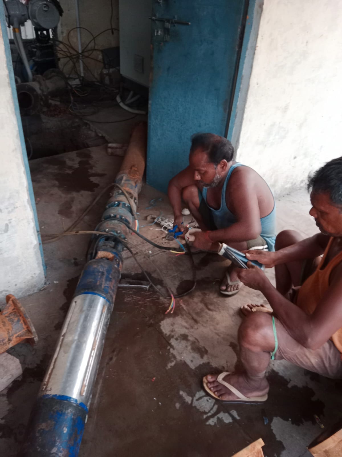 When the new motor was installed, water supply to homes could start.