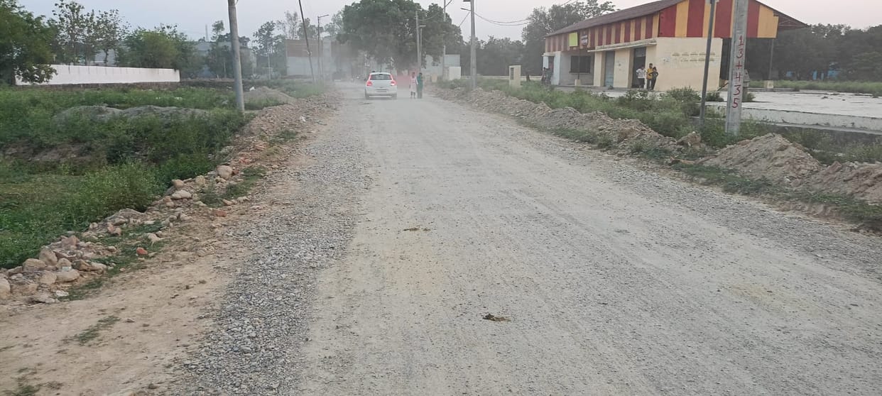 Road uprooted for four months, traffic affected