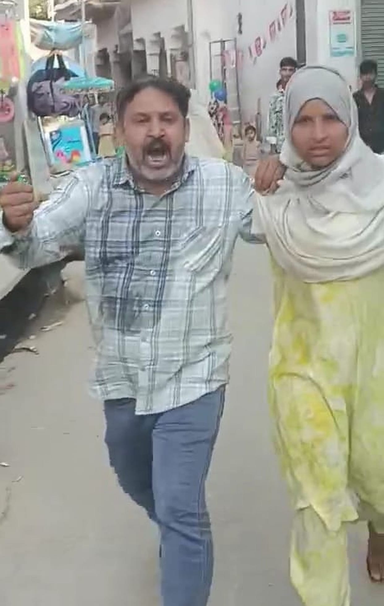 The couple sprayed inflammable substance and arrived with a lighter in their hands, creating ruckus.