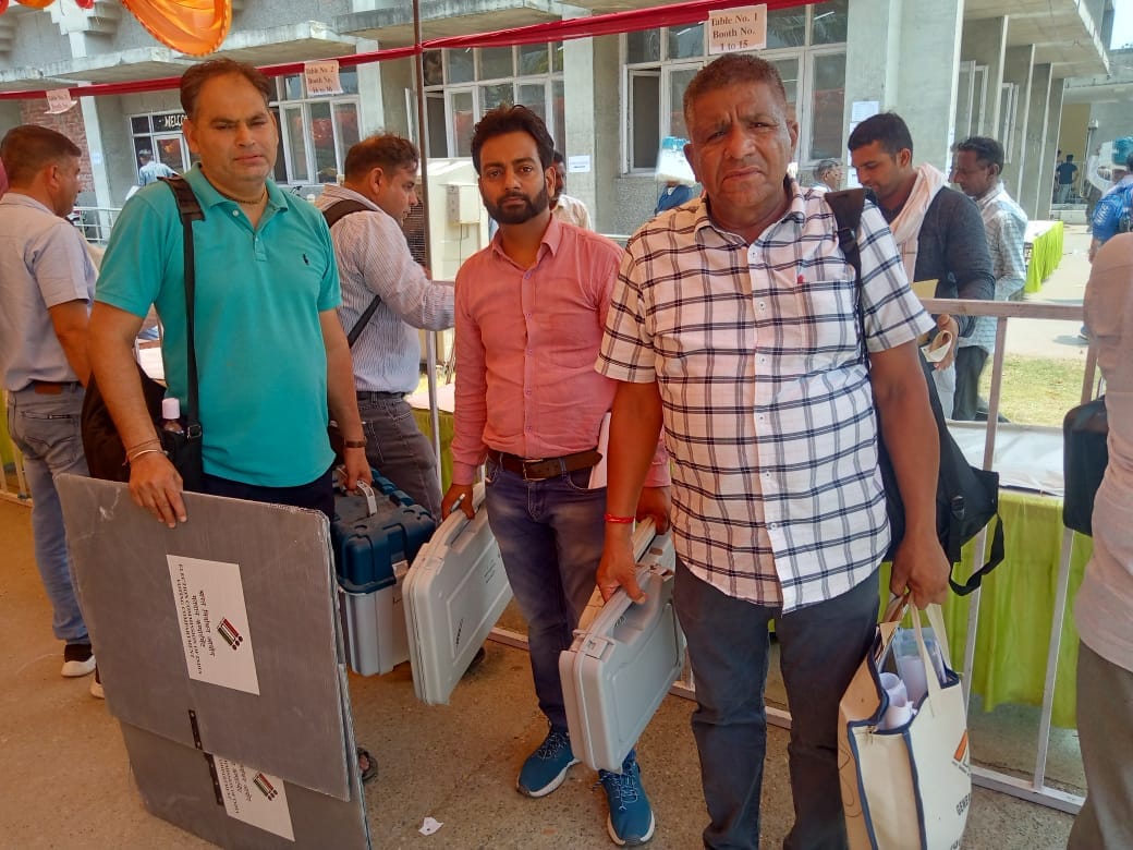 Parties left with bags to conduct voting, action continued from morning till evening