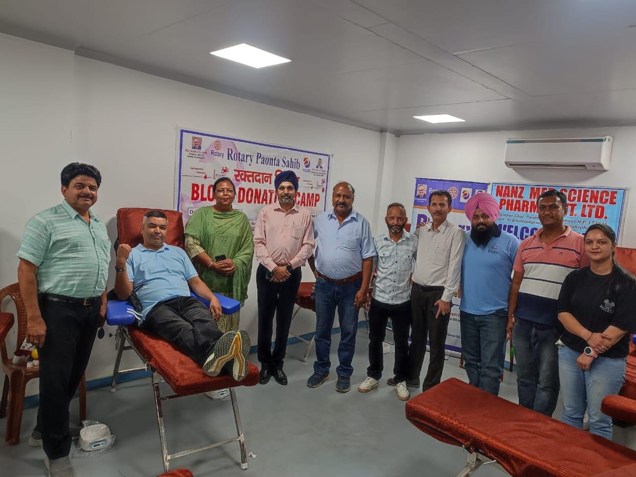 40 people donate blood in rotary camp