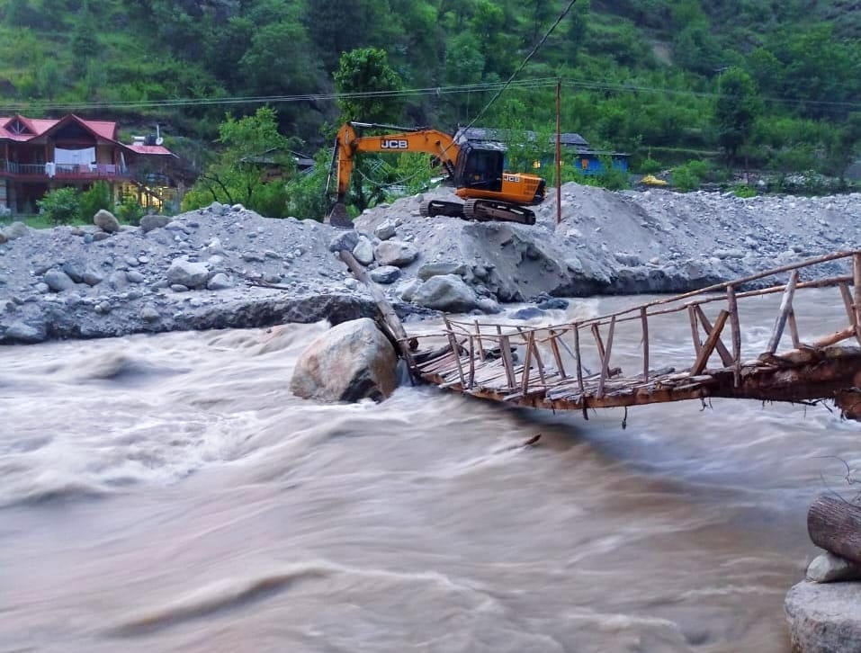 Six culverts built in Newli Khad were washed away after releasing water from the dam.