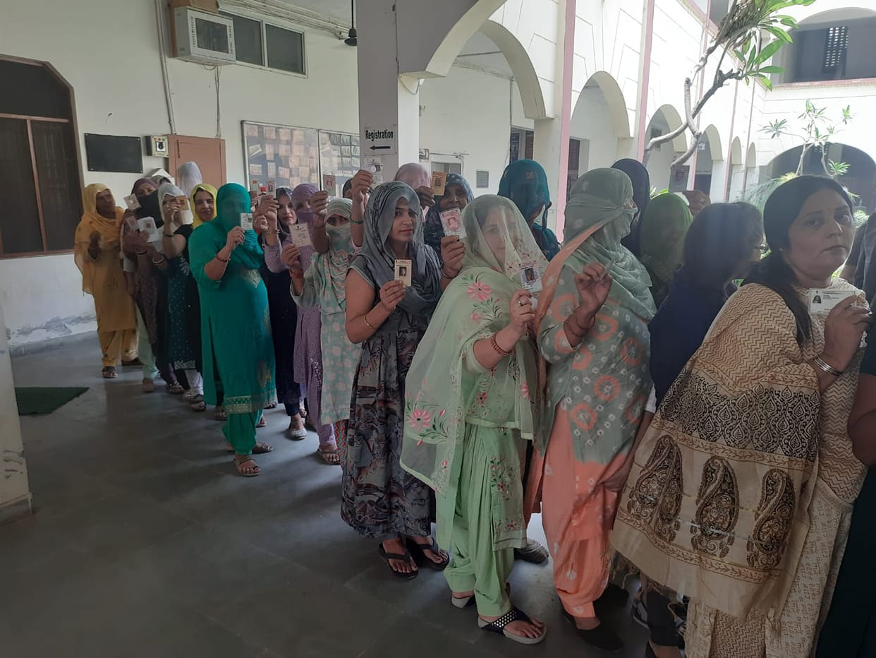 Women voted behind the veil