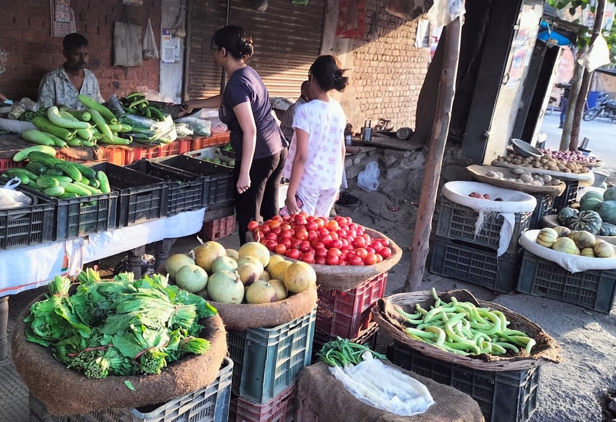Prices of vegetables fell due to record 46 degree mercury.