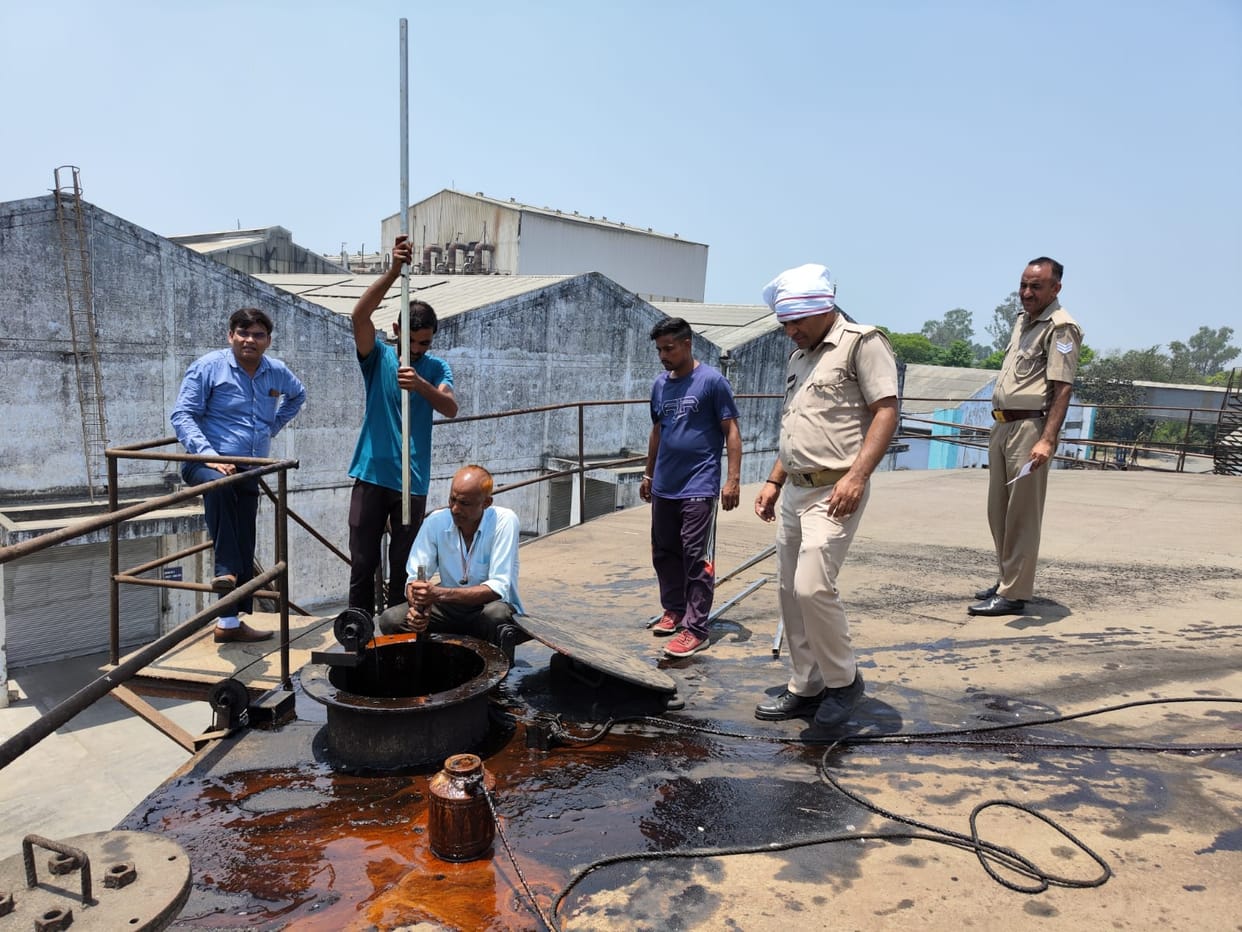 Excise department team did physical inspection of molasses of sugar mills