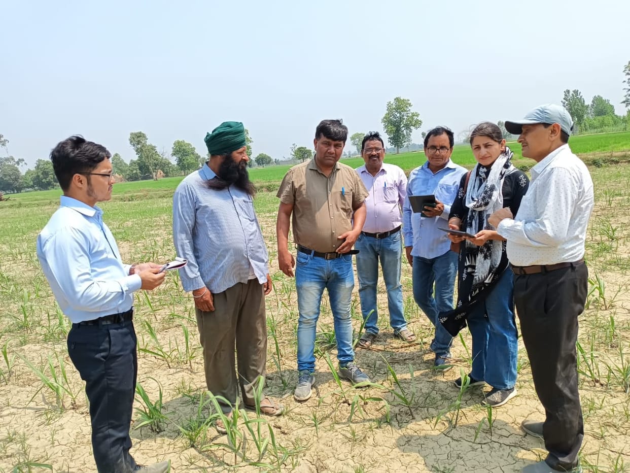 Instructions given after inspection of sugarcane survey