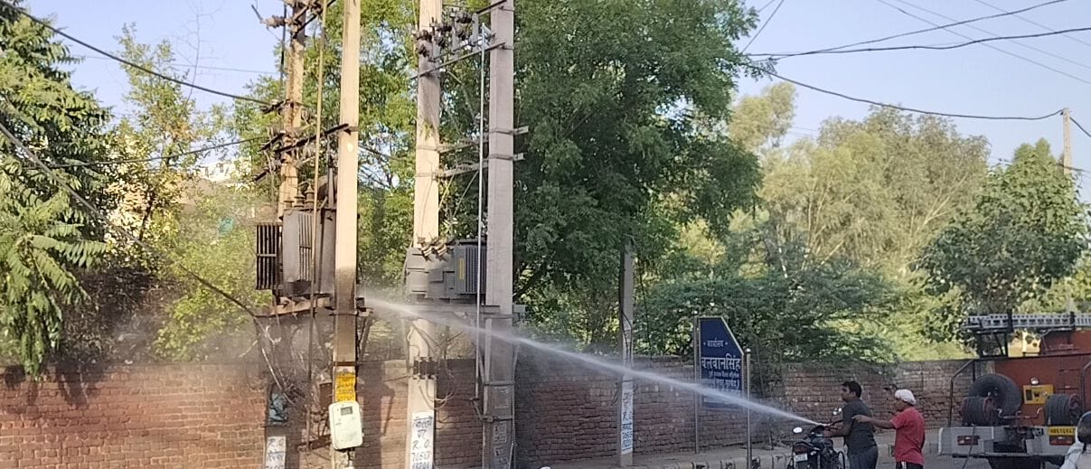 Fire broke out in overloaded power transformer near BTM Chowk