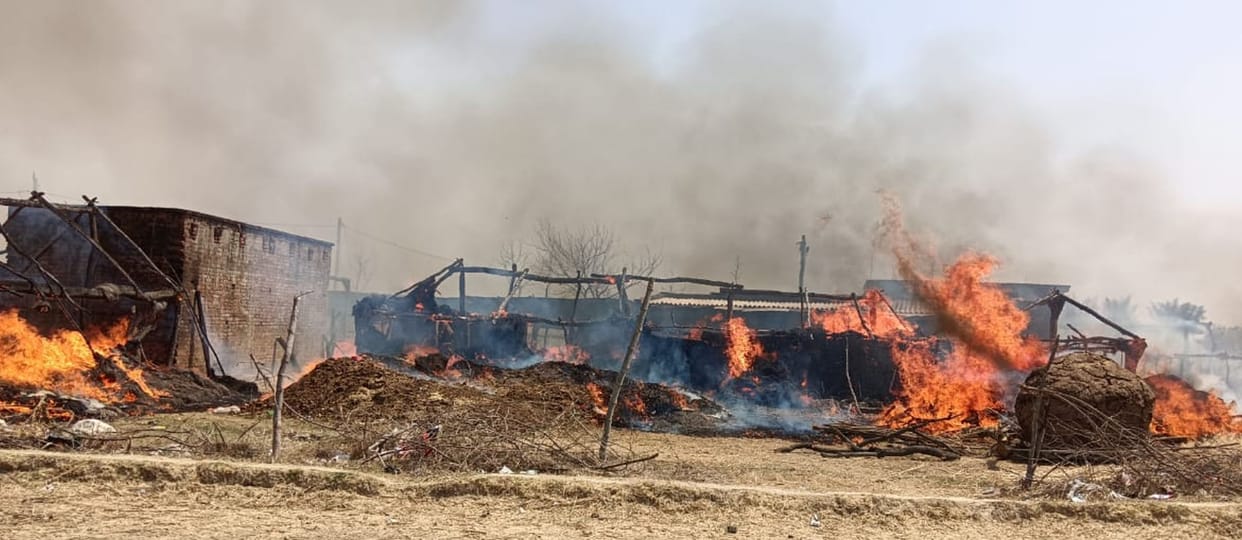 Household items of 31 families turned into ashes