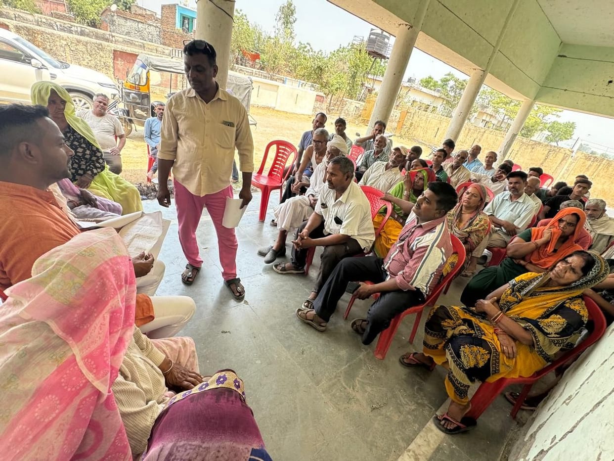 Villagers came out in protest against stone crusher