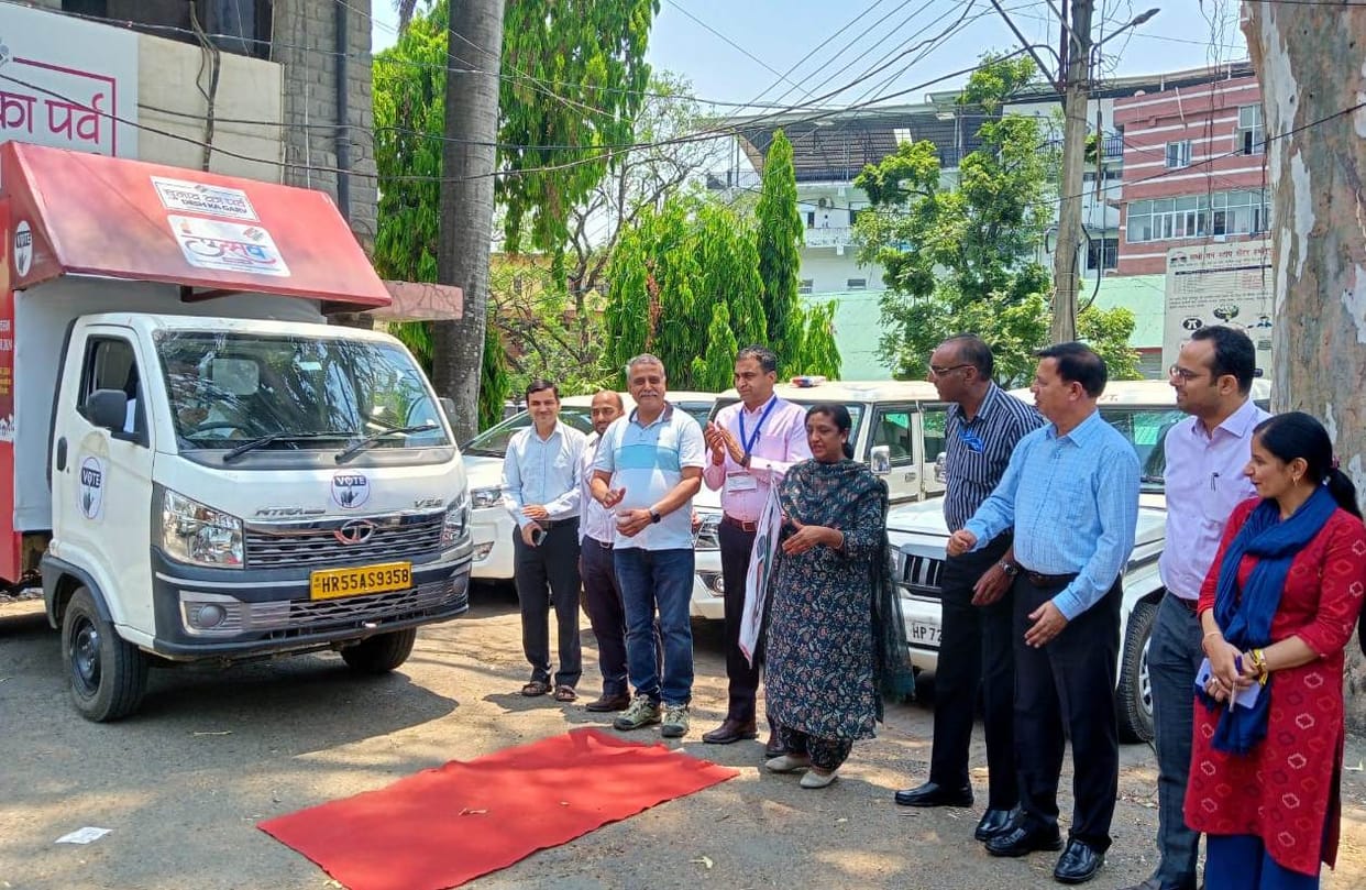 Divisional Commissioner flagged off voter awareness vehicle