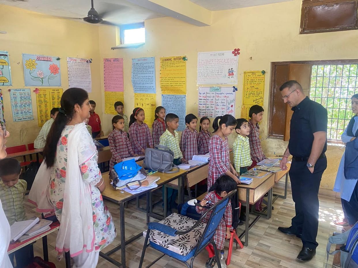 dc visit for voter center checking in primary girls school nahan