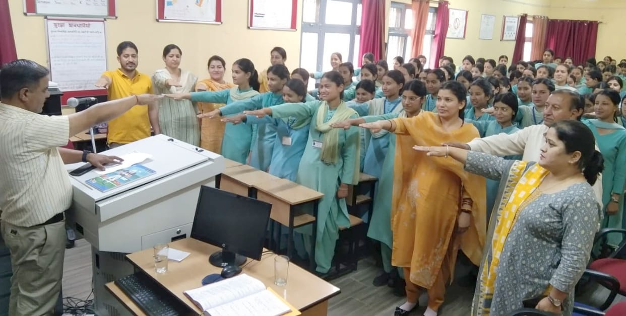 Voting oath administered to ITI trainees