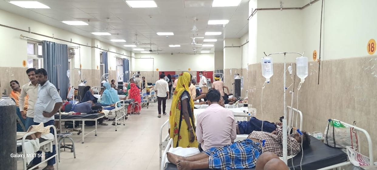 Diarrhea patients admitted in emergency