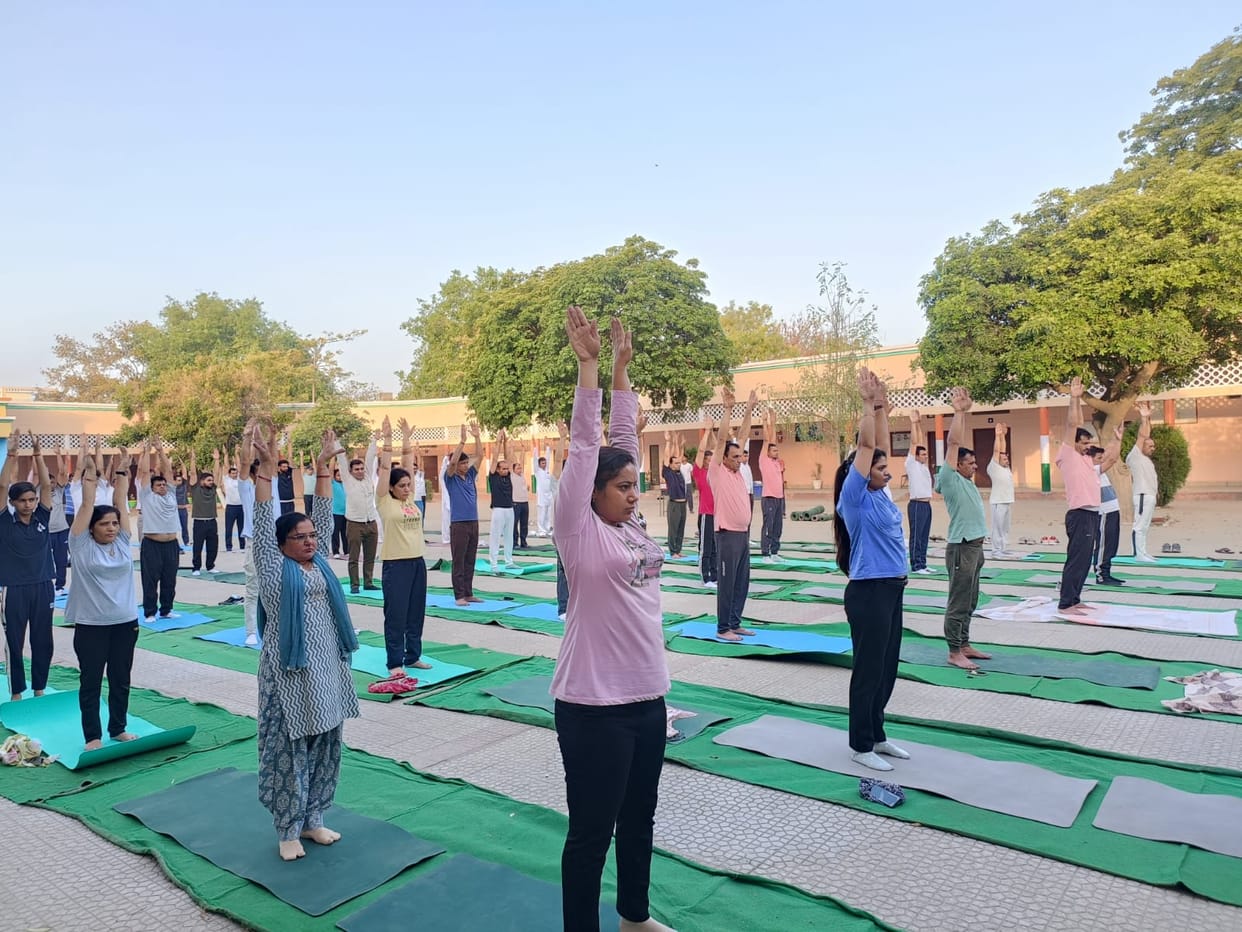 On the second day of the Yoga Protocol training camp, the seekers were made to practice Pranayam, Anulom-Vilom.