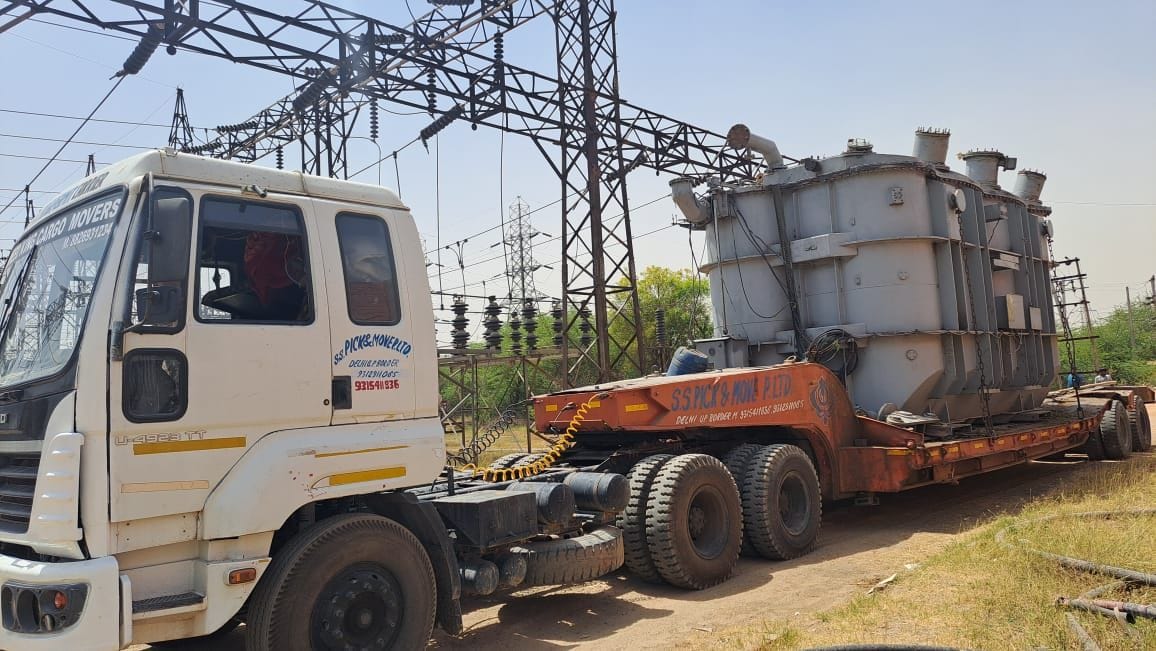 A new 100 MVA transformer reached the power house of Bapodra